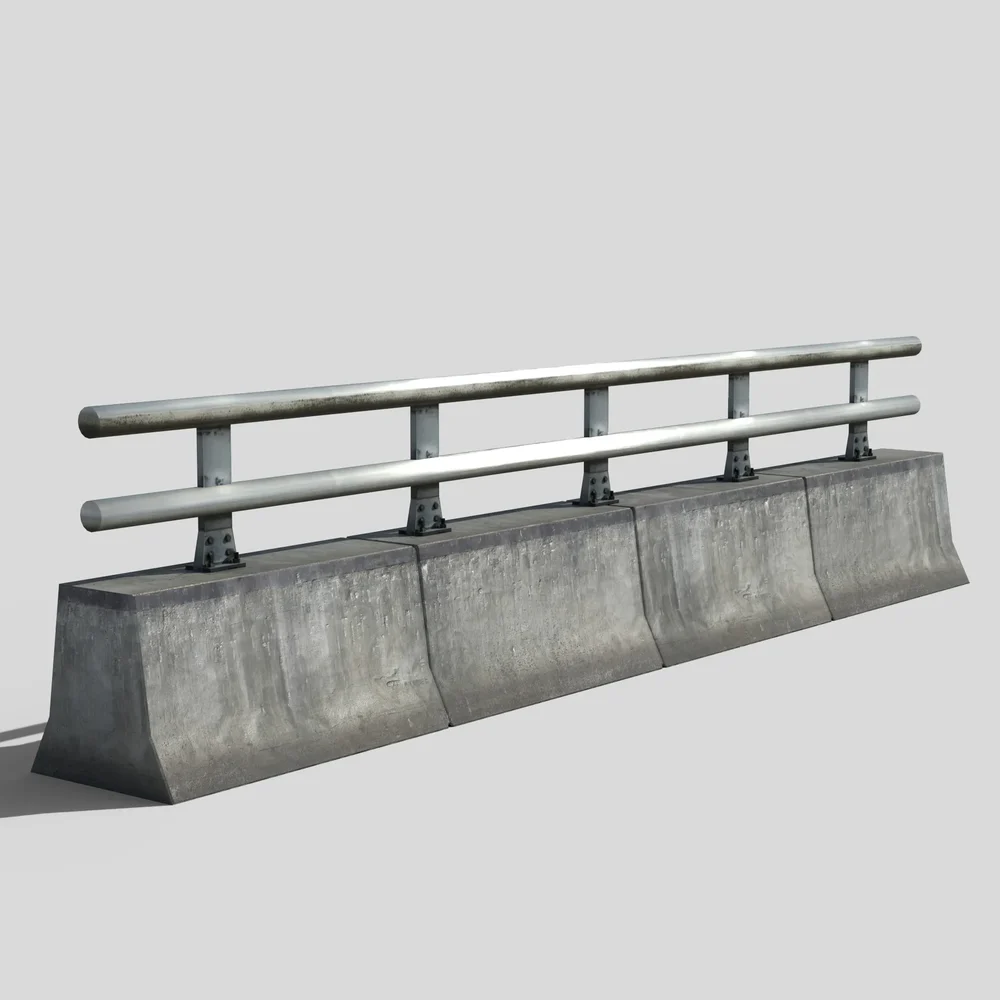Concrete Road Barrier Rail Seamless