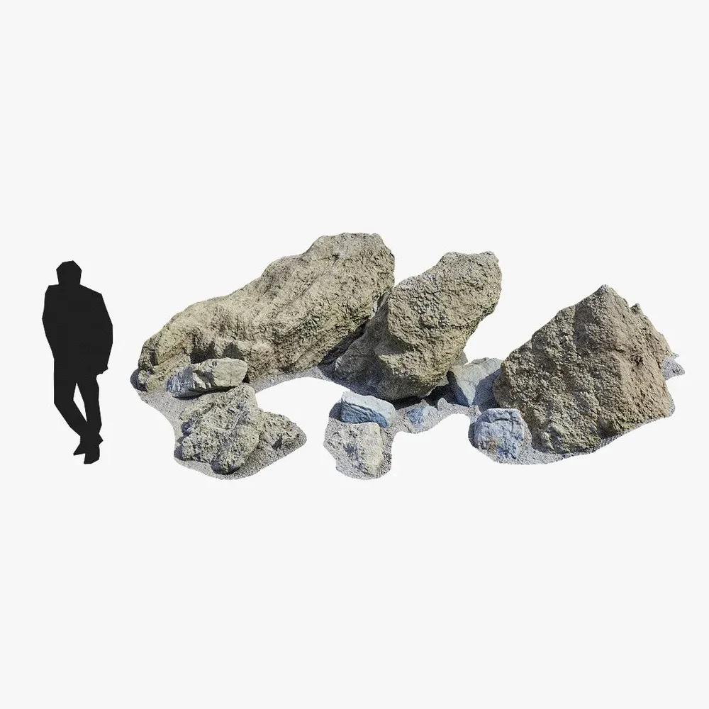 Beach Rocks Pbr Scan
