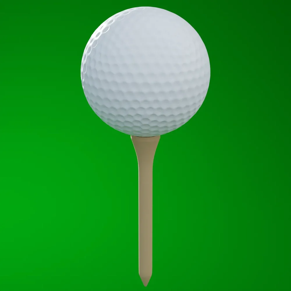 Golf Ball And Tee