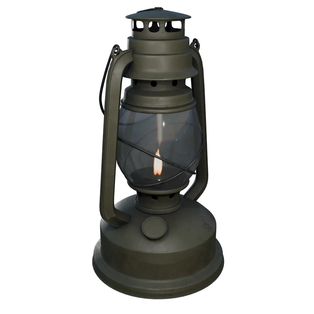 Vintage Oil Lantern - Detailed 3d Model