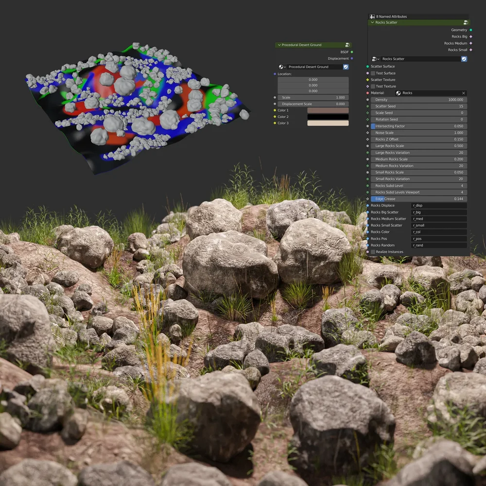 Procedural Rock Generator And Scatter