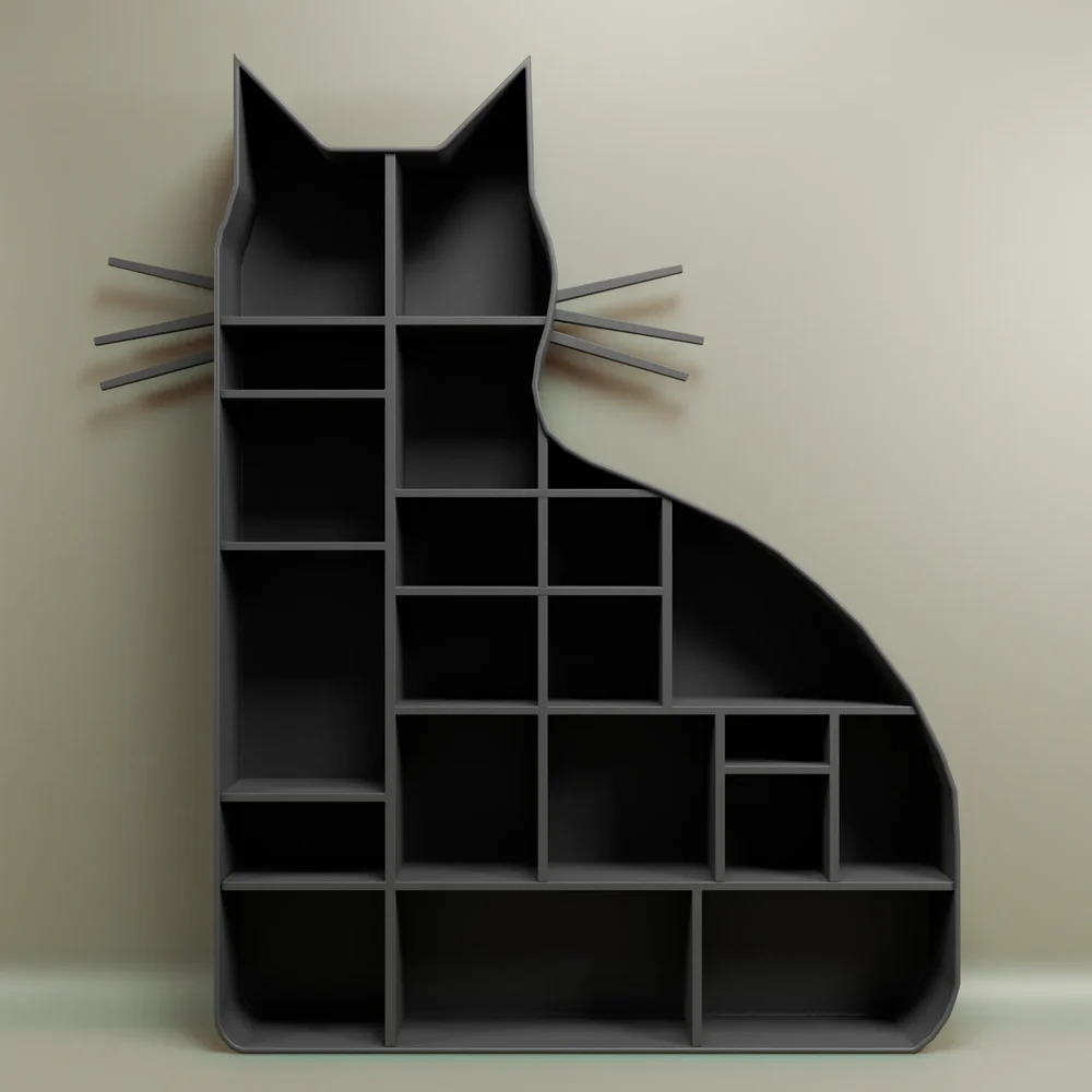 Black Cat Book Shelf