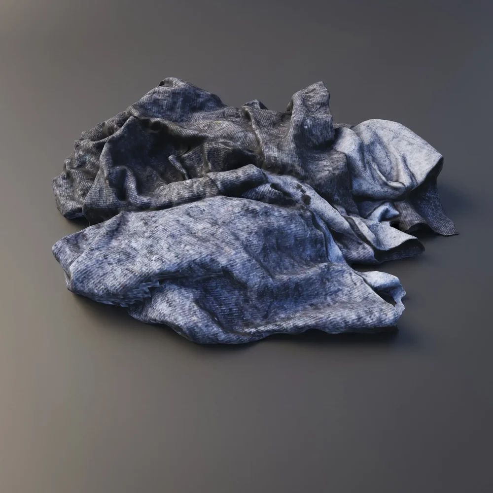 Old, Dirty, Crumpled Blanket (Photoscan)
