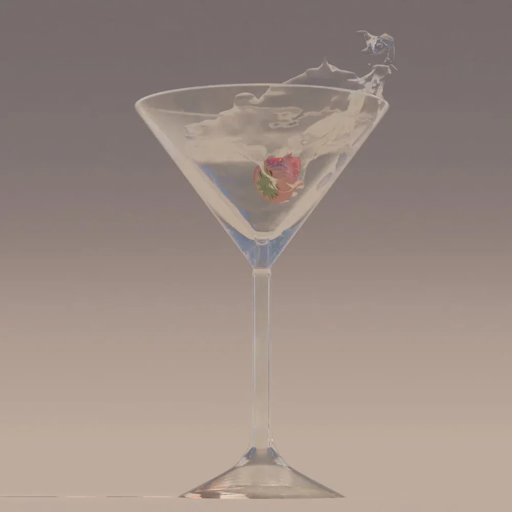 Martini Glass With Strawberry