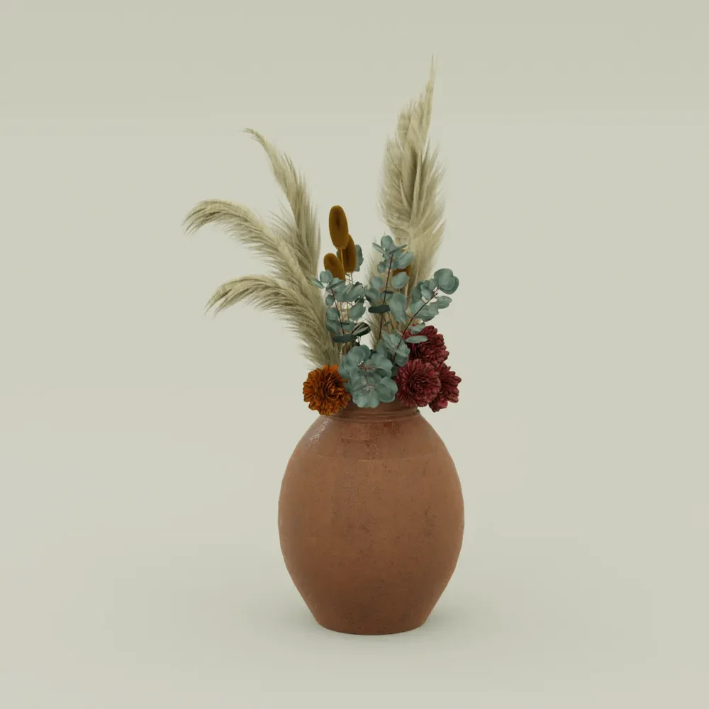Bouquet Of Flowers In Vase