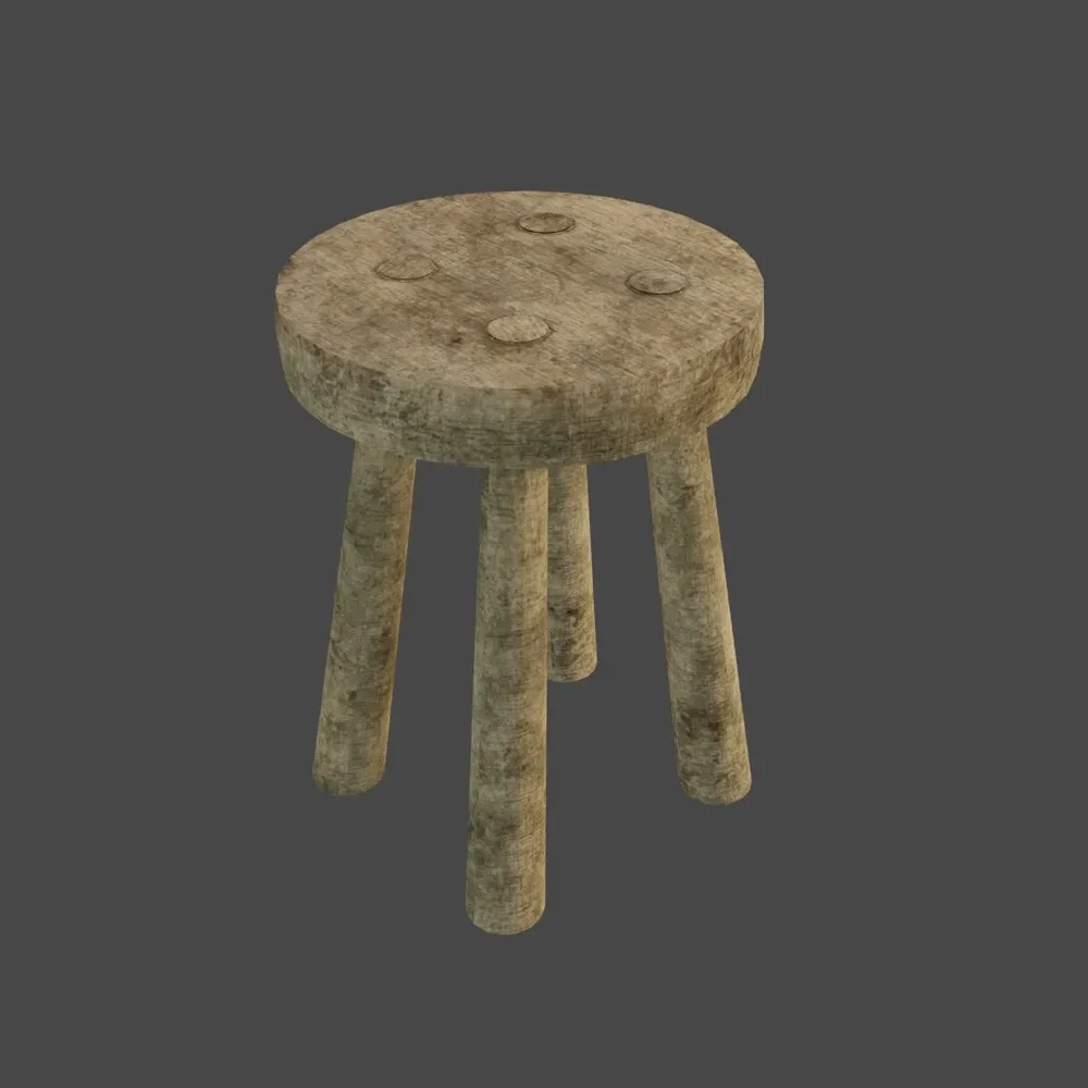 Medieval Wooden Stool