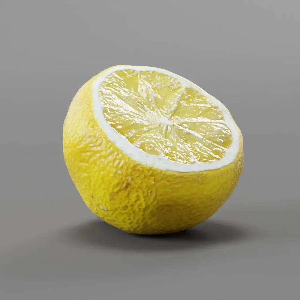 Cut Lemon 3d Scan
