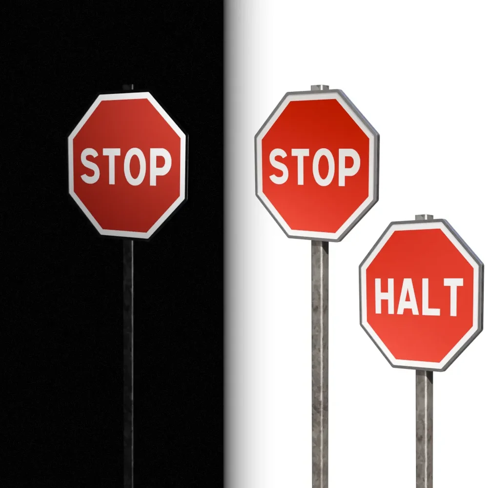 Road Sign Stop French Standard (Ab3)