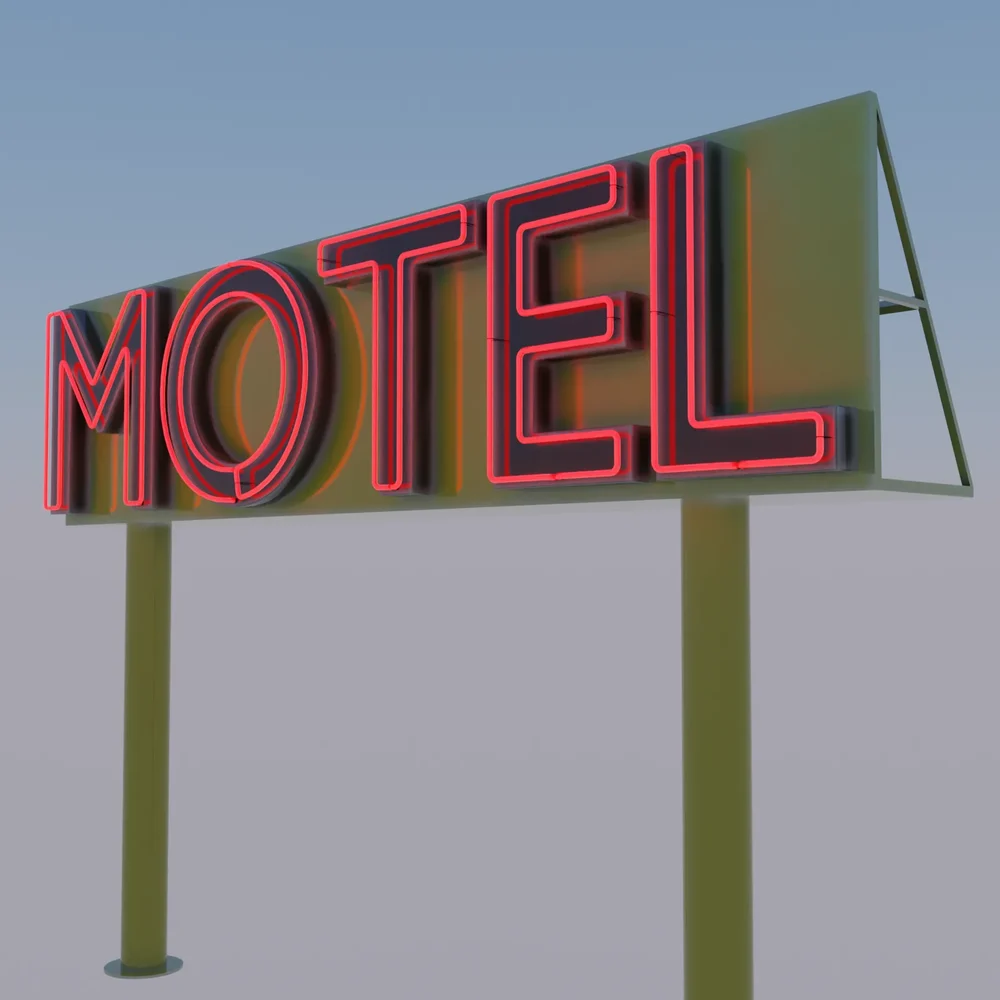 Motel Neon Billboard