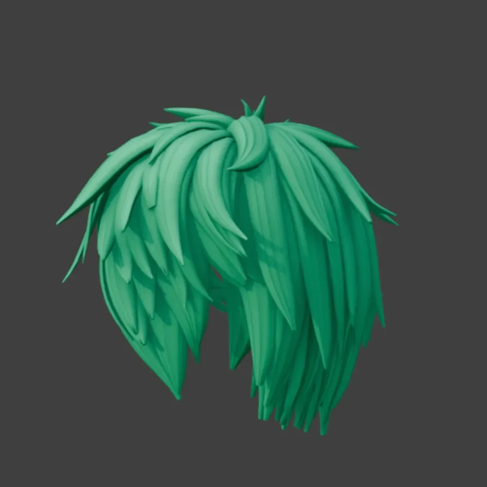 Male Anime Hair Layered Leafy Cut