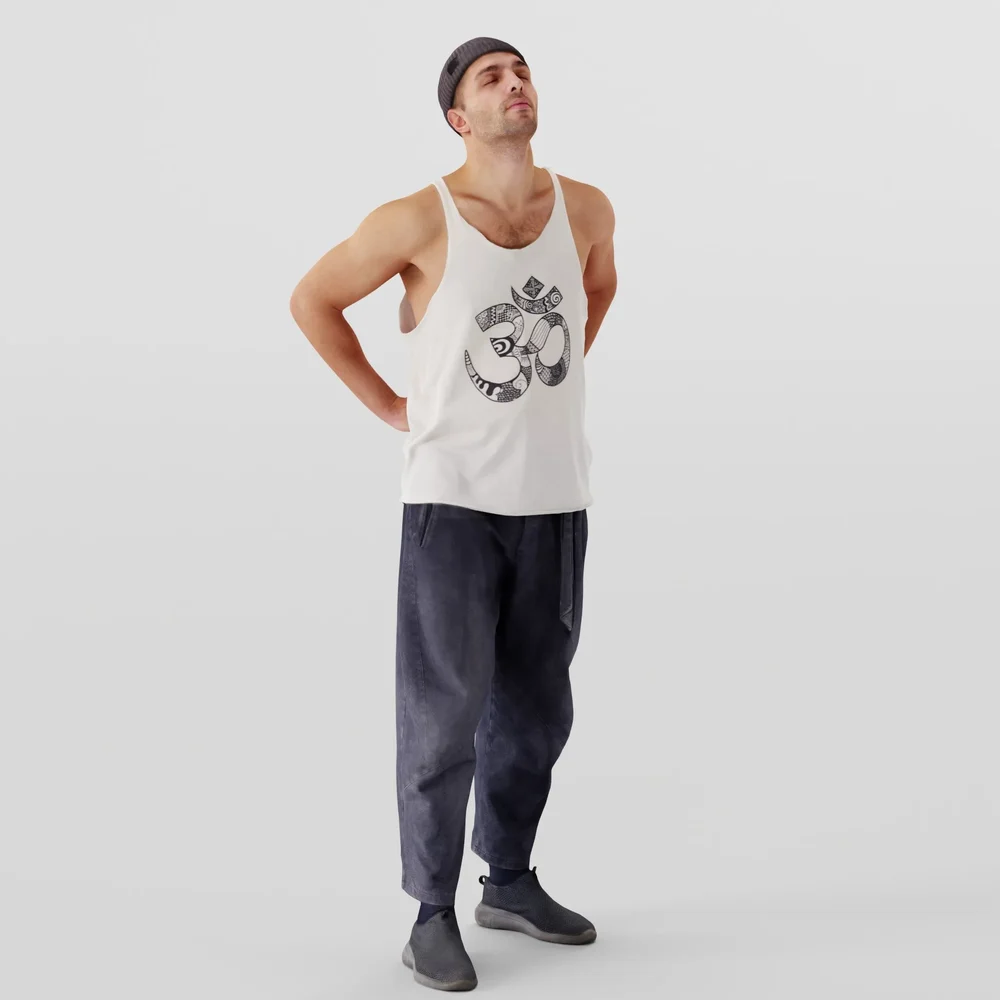 Mystic Urban Man In Prayer Pose