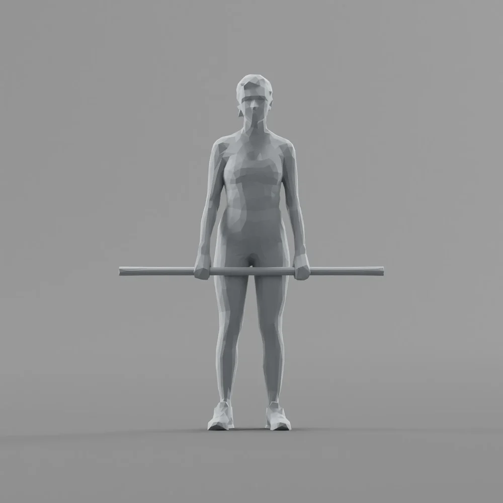 Lowpoly Fitness Girl