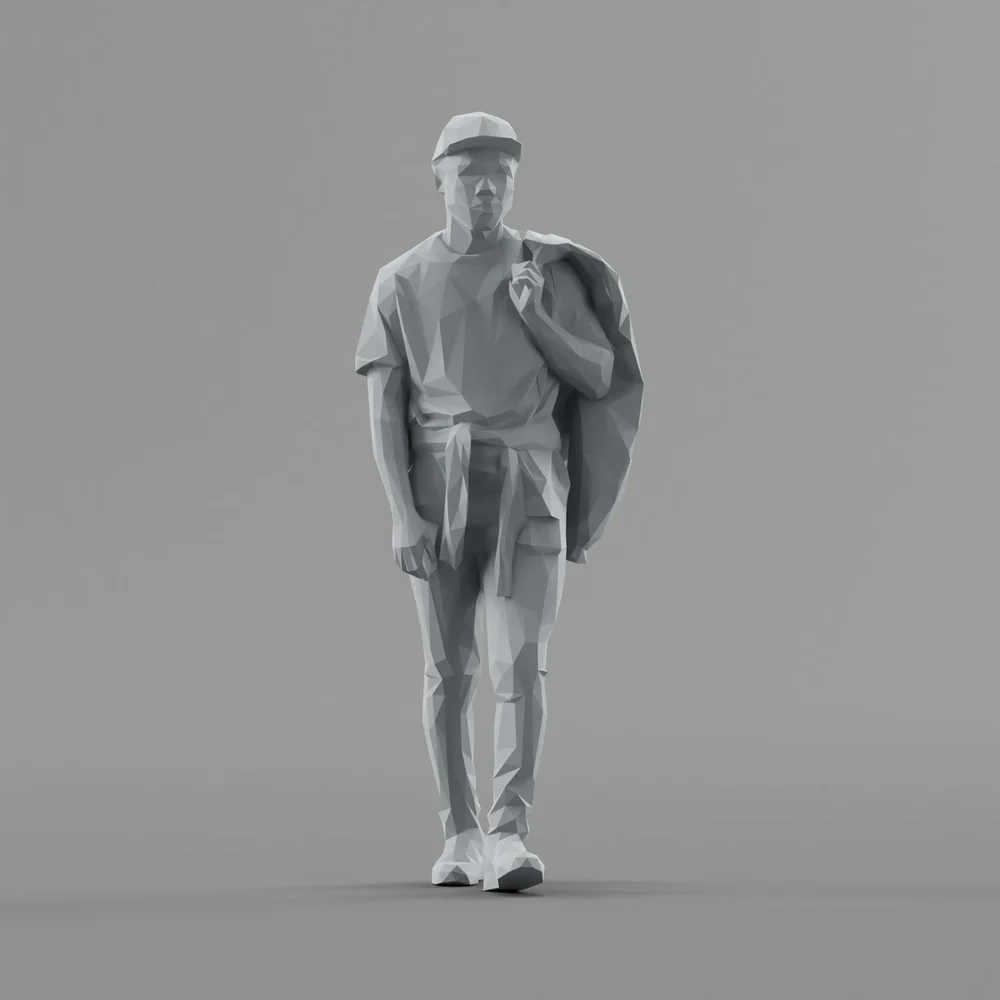 Lowpoly Male Walking