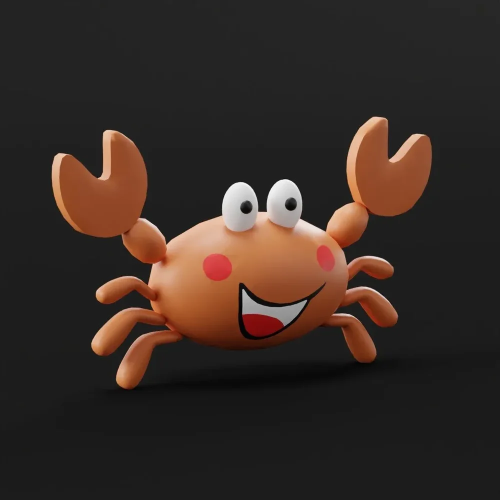 Cartoon Crab Lowpoly