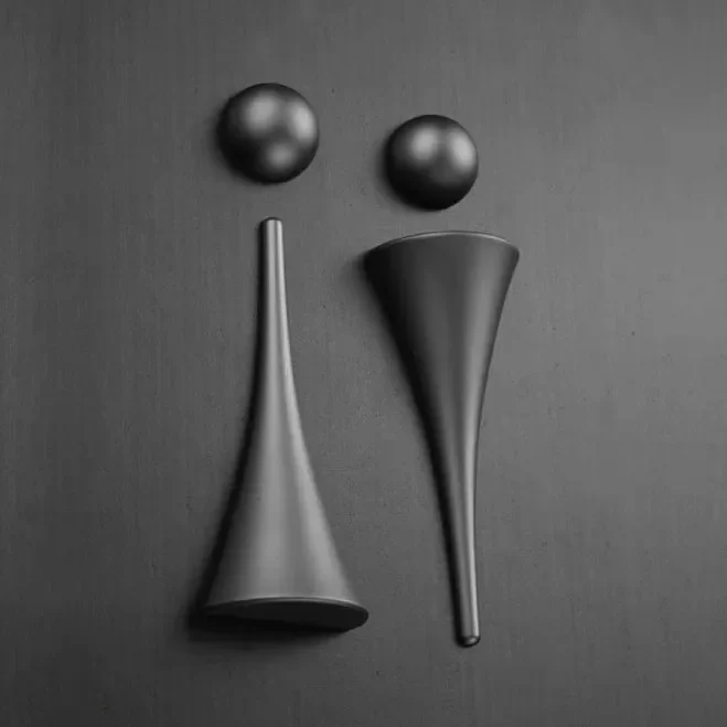Metal 3d Bathroom Signage