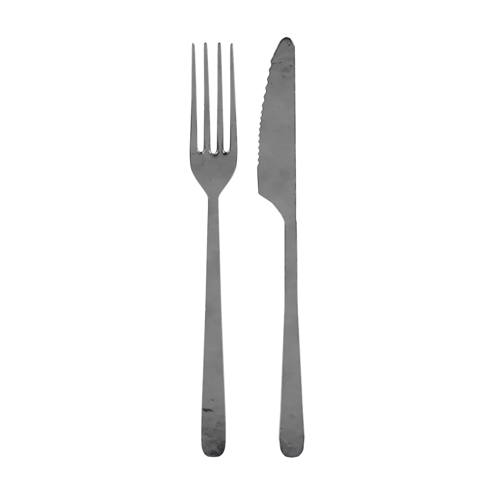 Old Metal Knife And Fork