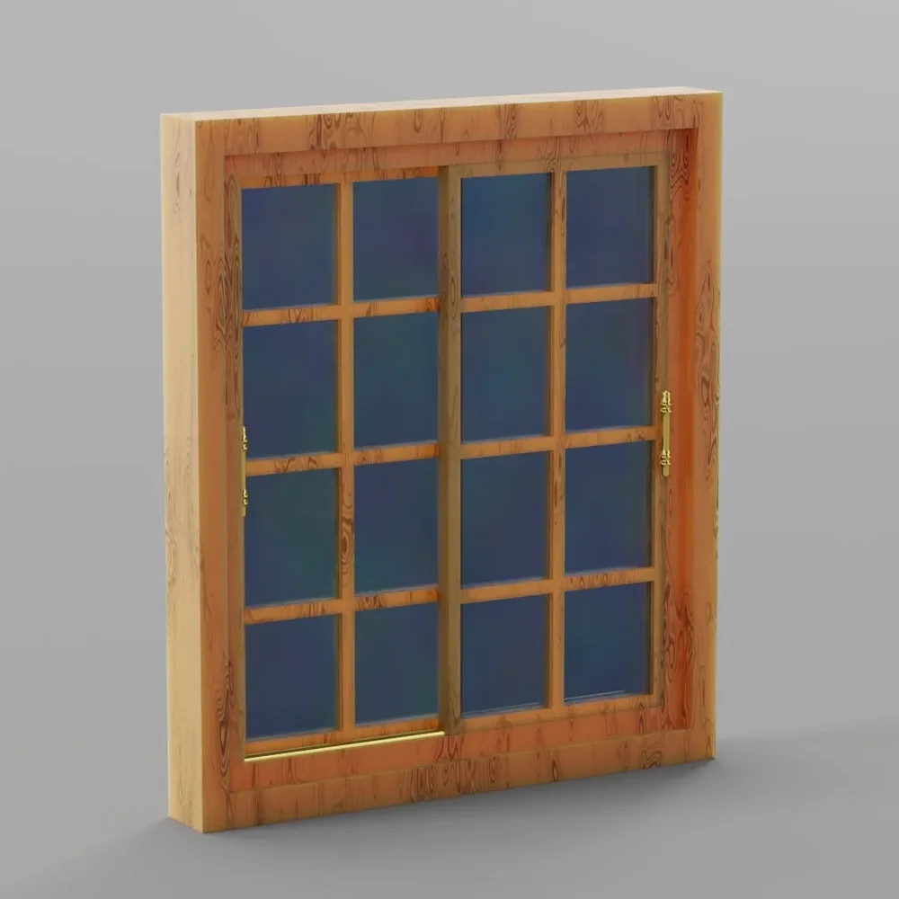 Modern Wood Sliding Window Grid