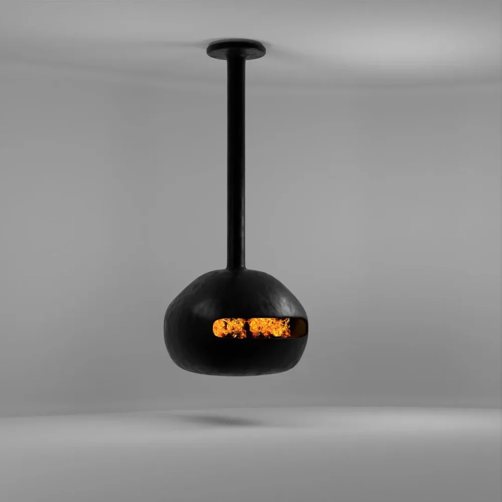 Minimalist Ceiling Hanging Fire Place