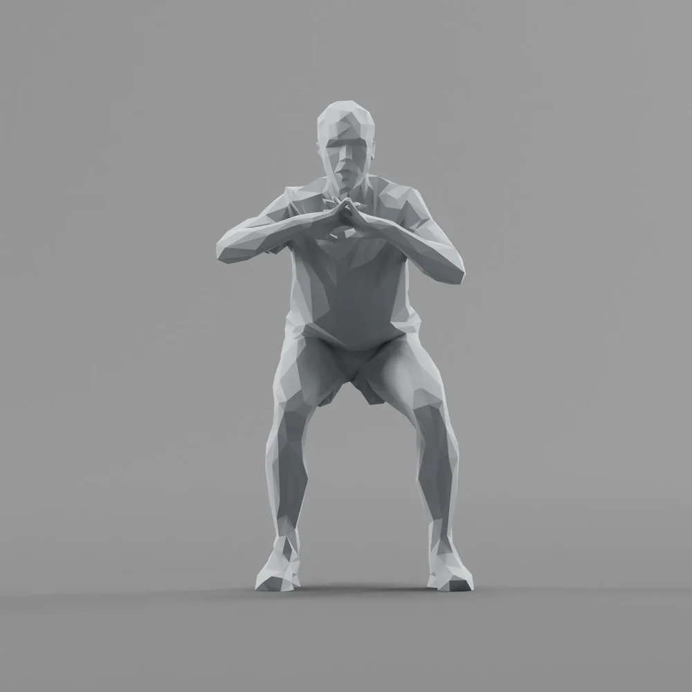 Lowpoly Male Sport Character