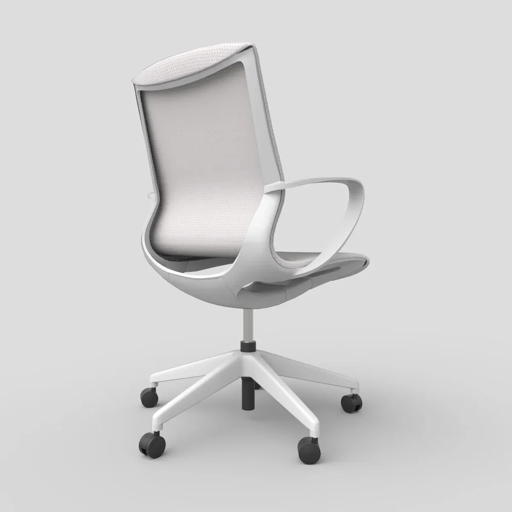 Modern Office Chair Lp Pbr4k Wh-Wh Perf