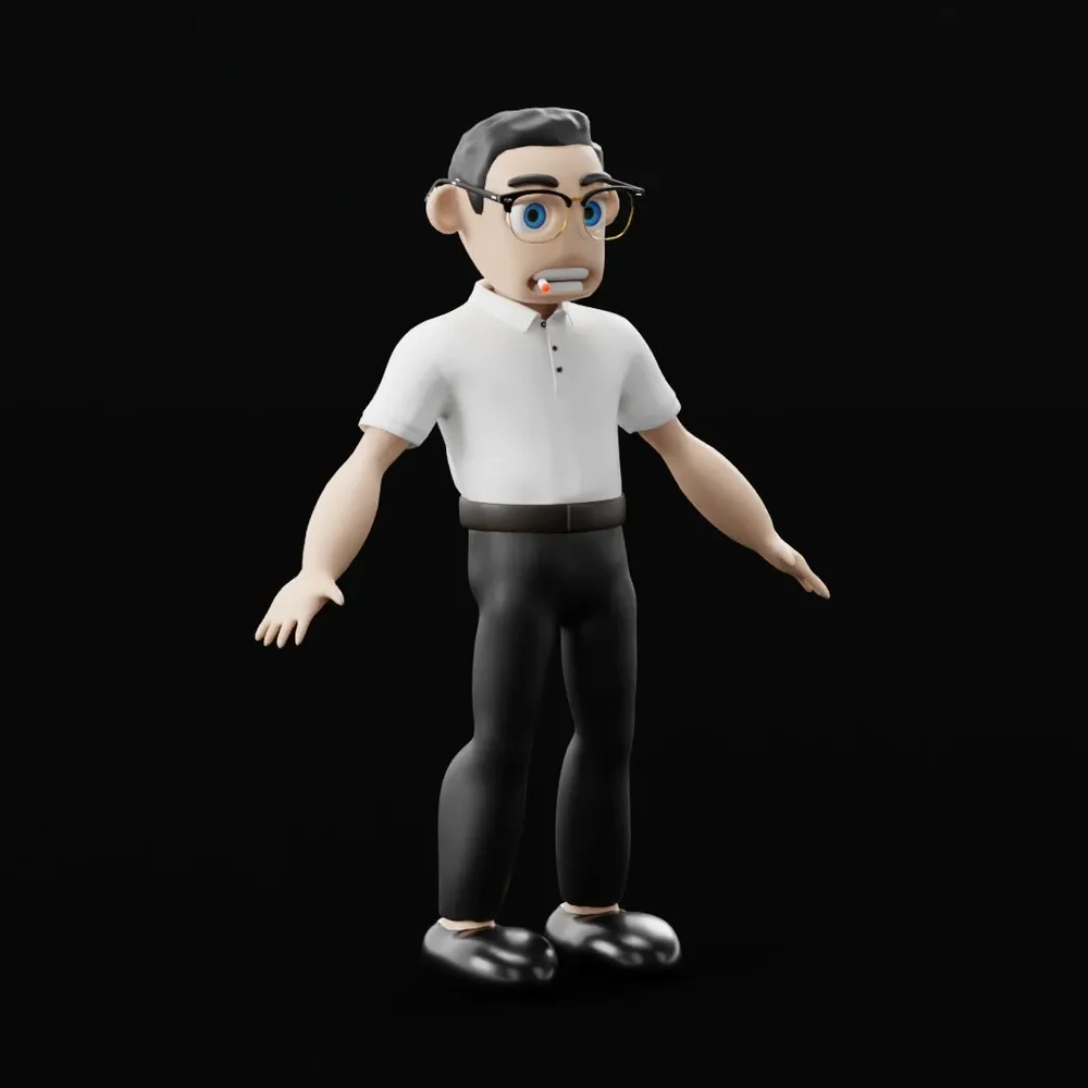 Stylized Man Smoking