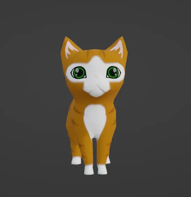 Low Poly Cat Persian