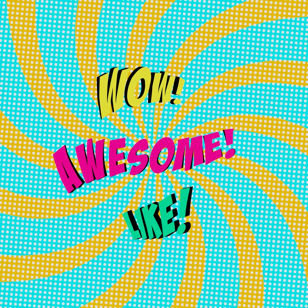 Wow Awesome Like Text Animation