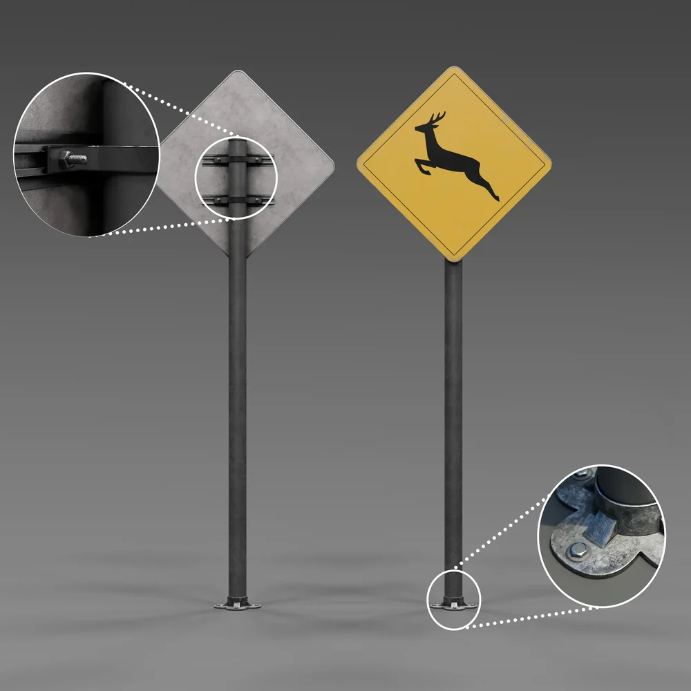 Sign Deer Crossing