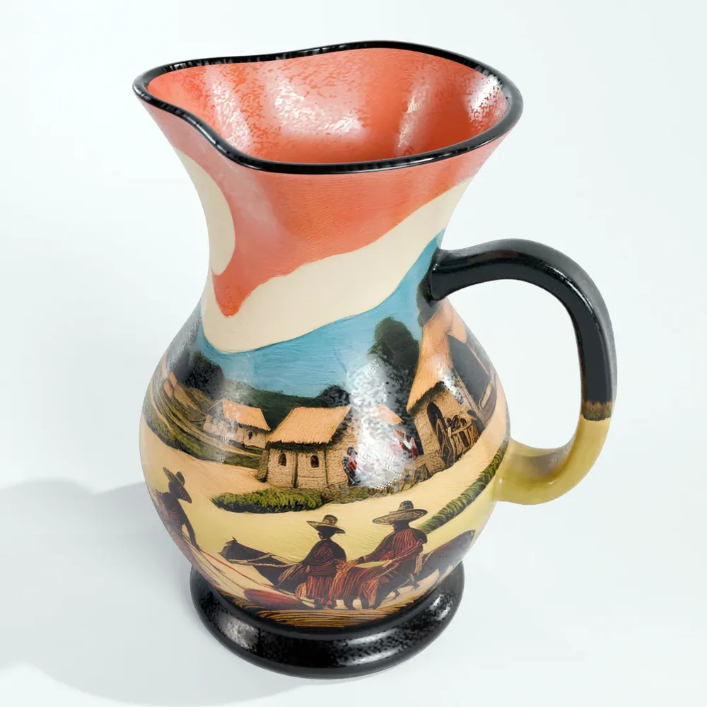 Hand-Painted Mexican Jug