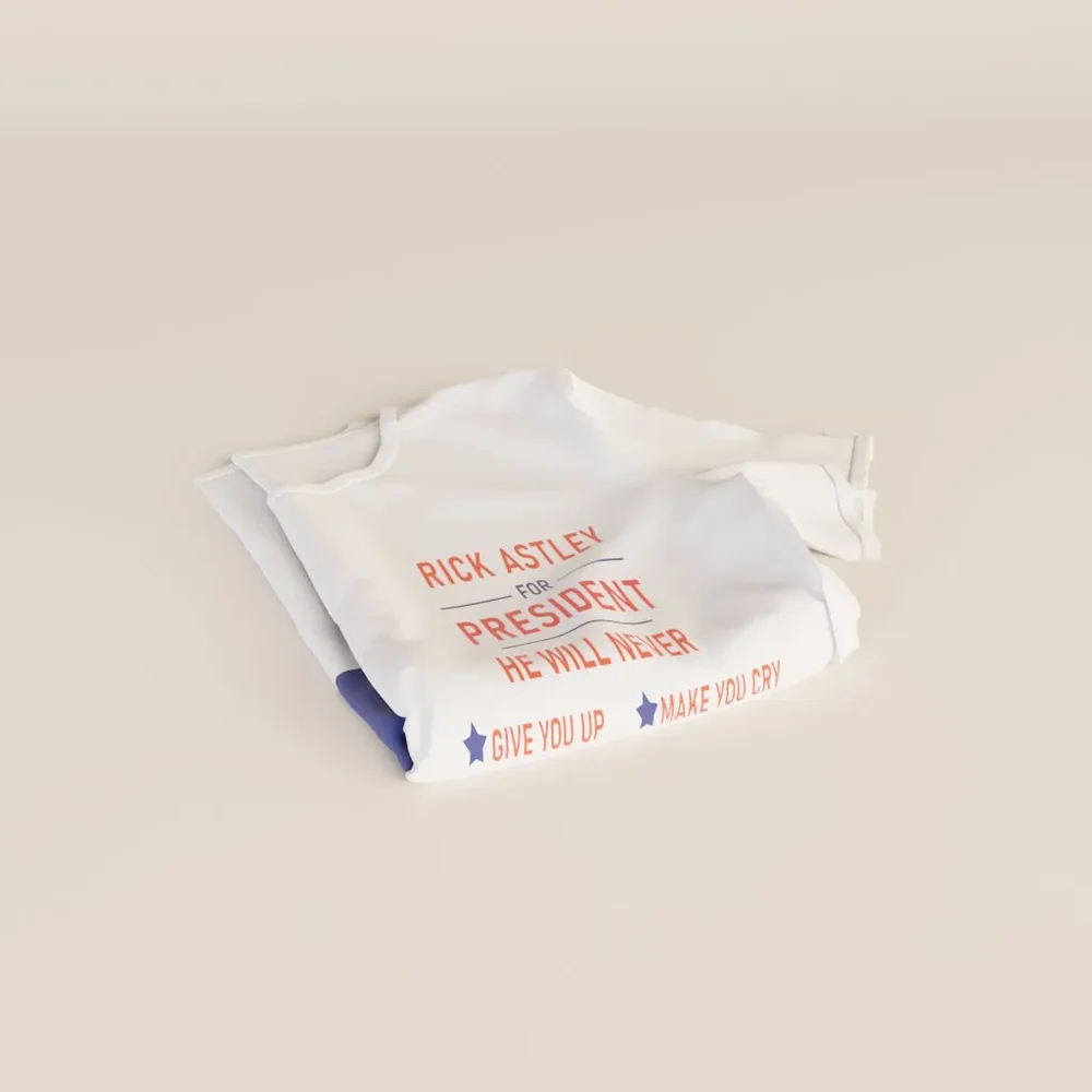 Rick Astley T-Shirt Folded