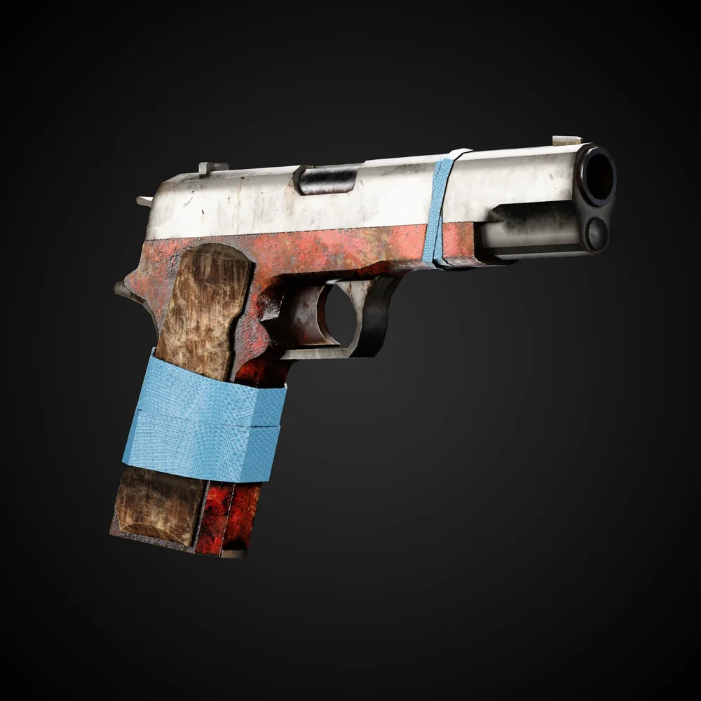 Apocalyptic Game-Ready Guns + 4k Textures | Blenderkit Series