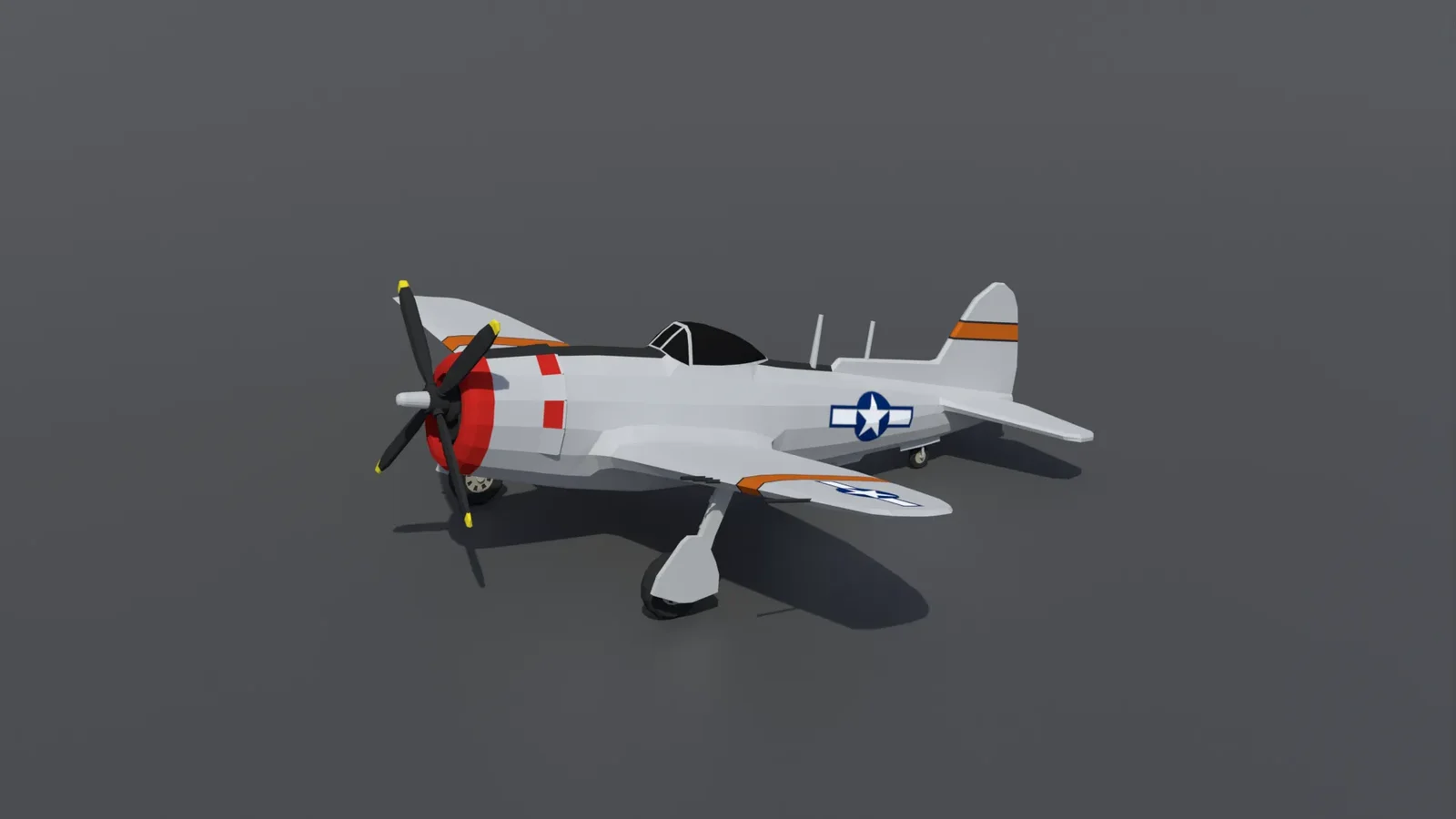 Low Poly P47n Thunderbolt