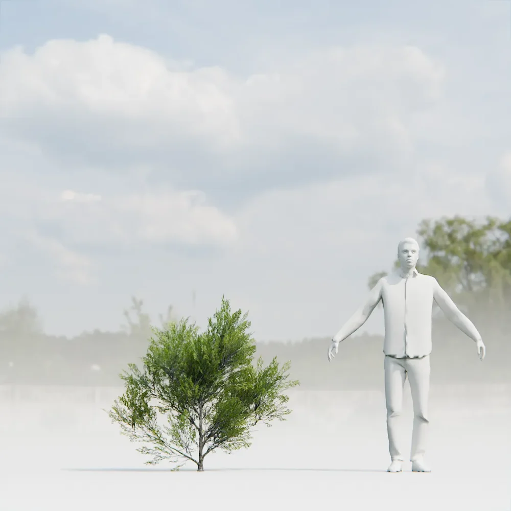 Bush Lowpoly Animated