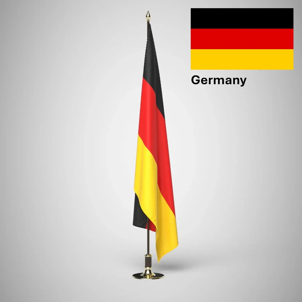 Germany Ceremonial Flag On Stand