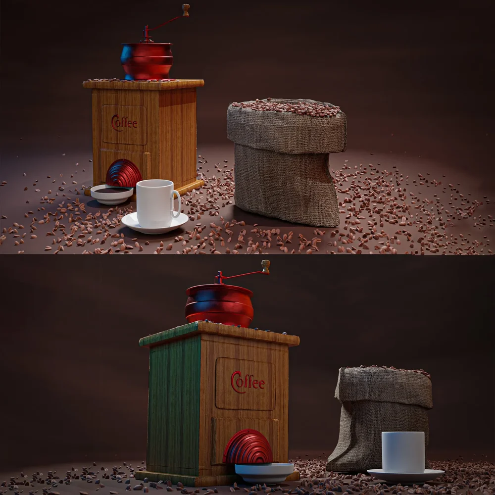 Vintage Coffee Maker Decoration Set