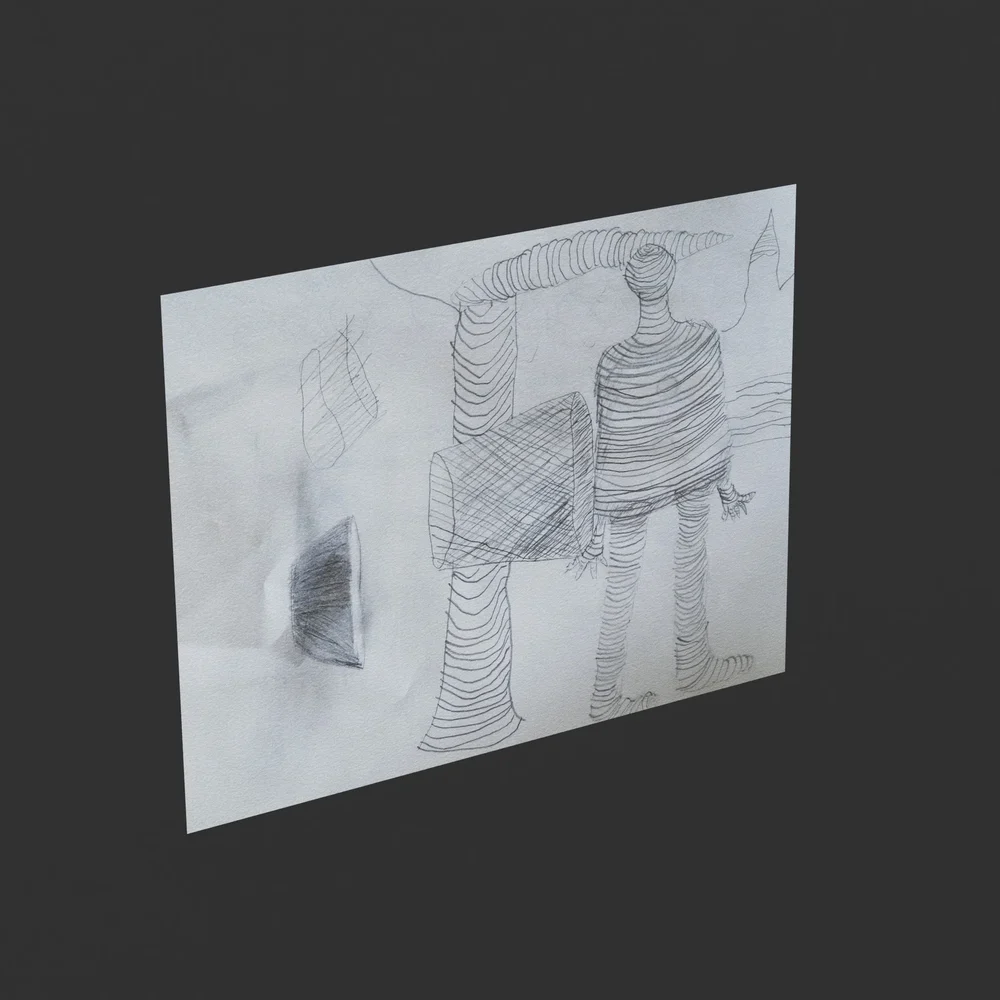 Child's Drawing On Paper 02