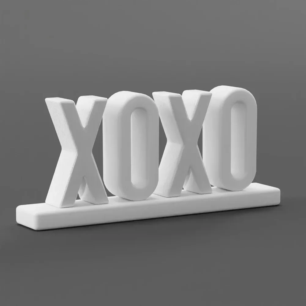 White Xoxo Block