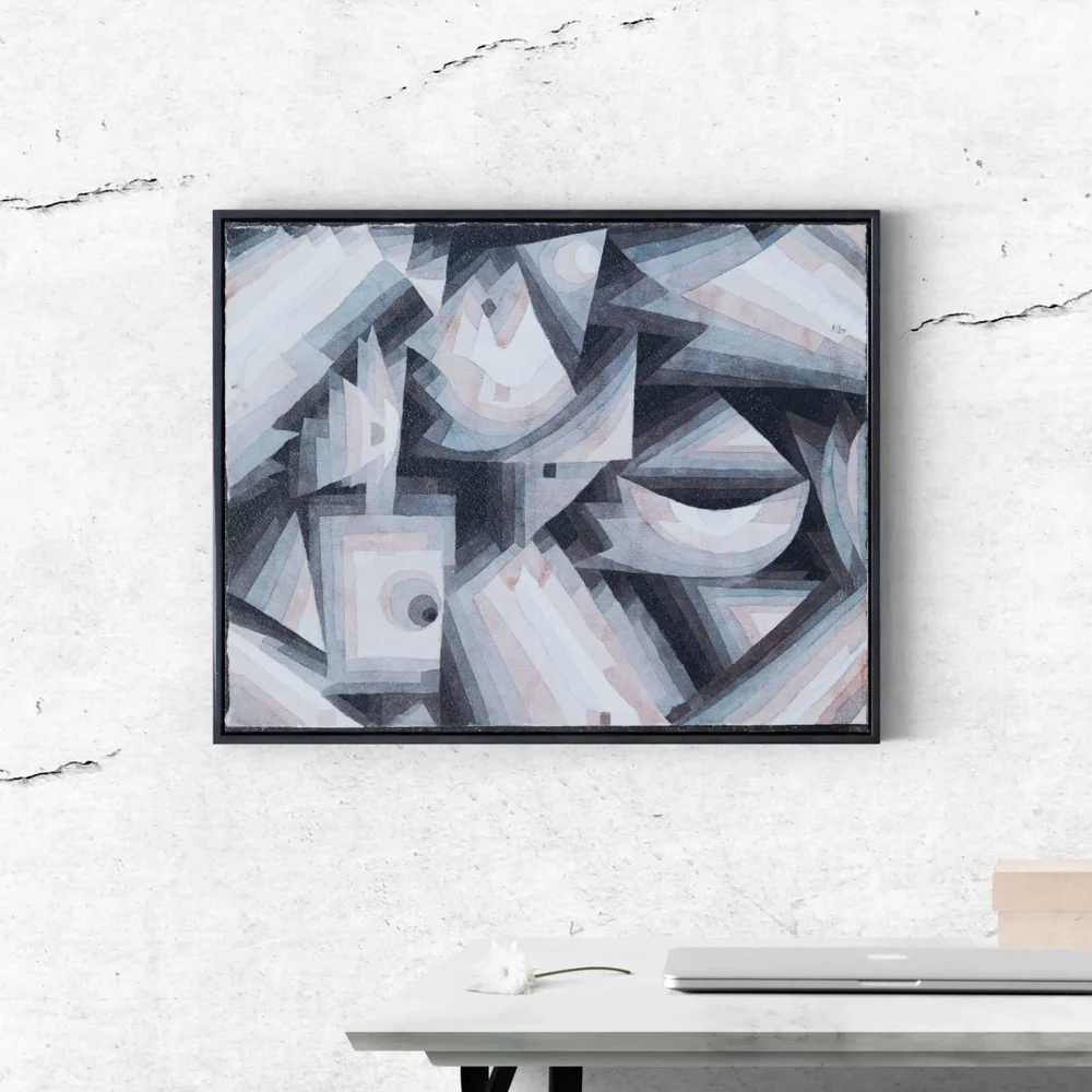 Abstract Black And White Painting