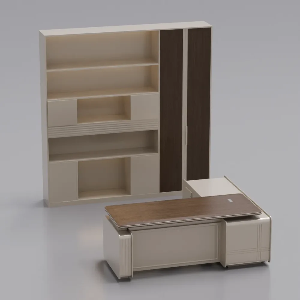 Executive Desk With Cabinet