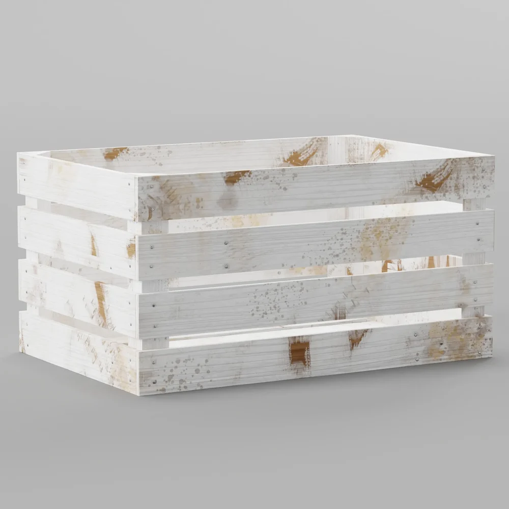 Wooden Crate White