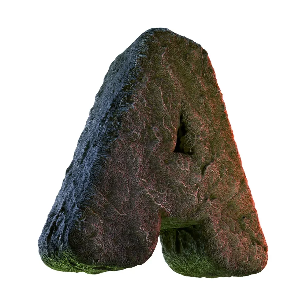 A Letter Of Alphabet Stone Carved