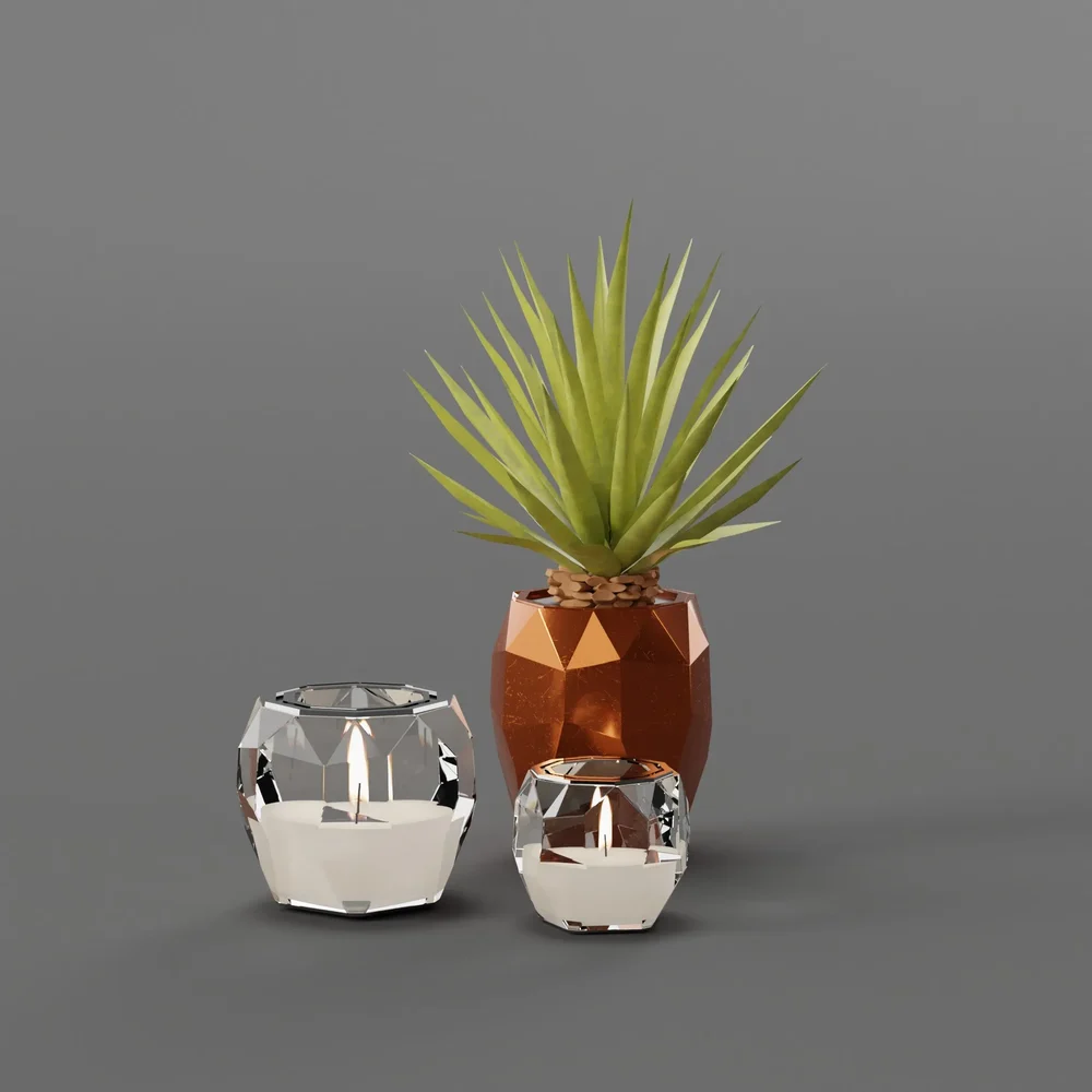 Vase And Candles