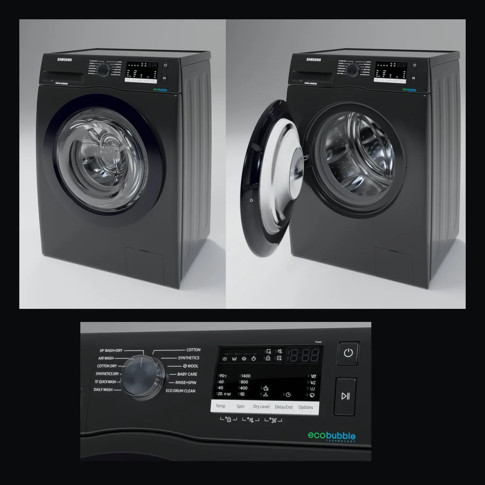 Samsung Ww80r421hfx Black Washer