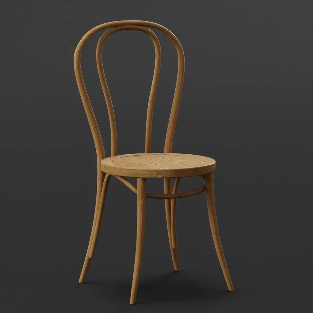 Curved Wood Chair