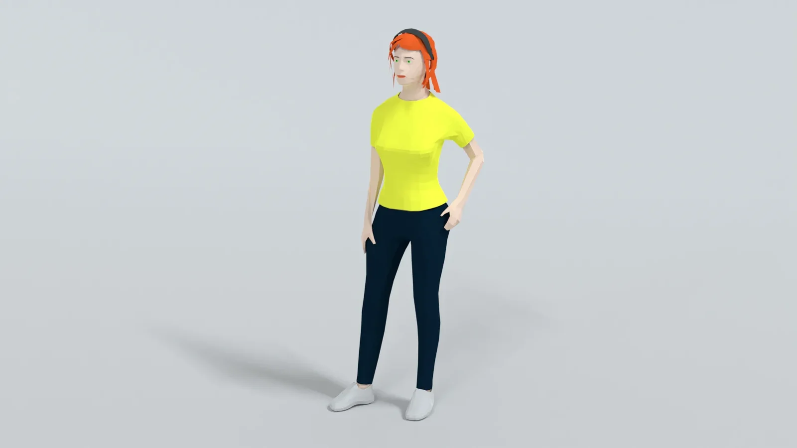 Low Poly Casual Woman