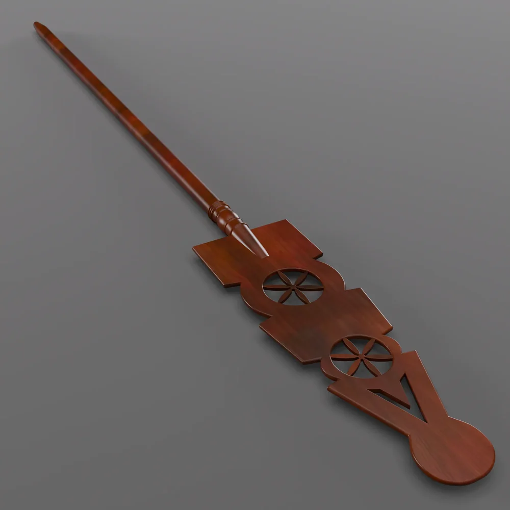 Wooden Distaff