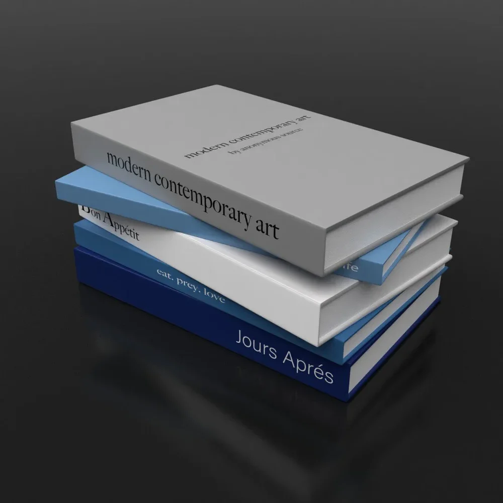 Stack Of Magazines Blue Grey