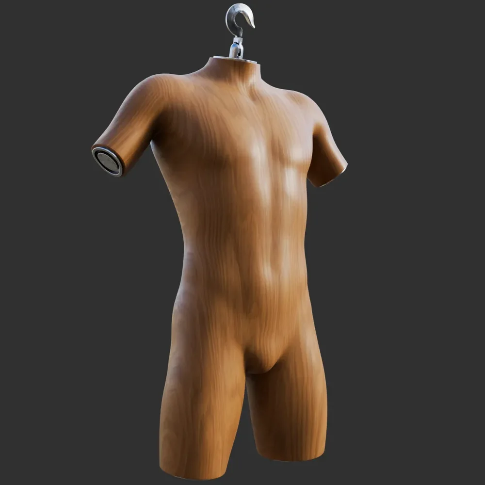 Manikin Male Base Wood