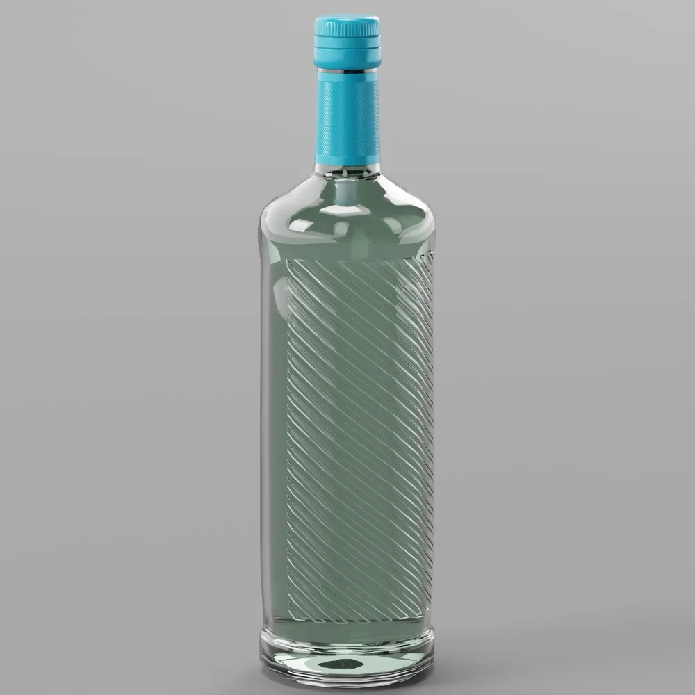 Glass Bottle Blue