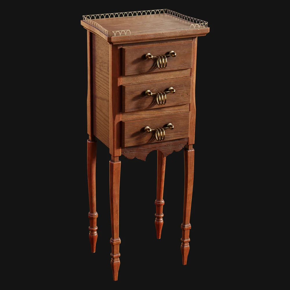 Louis Xvi-Style Three-Drawer Table